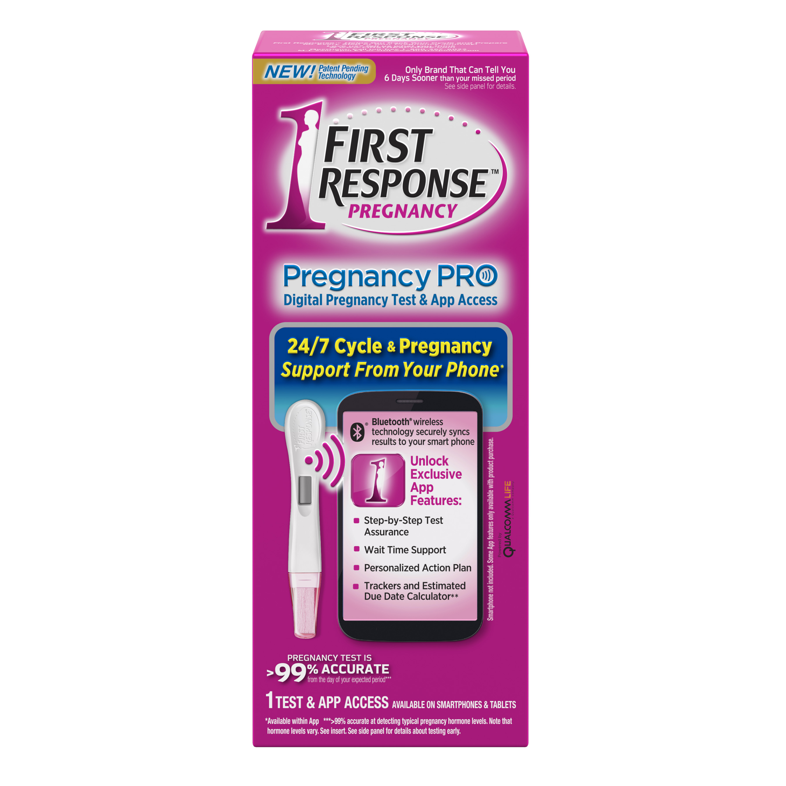 first responsetm pregnancy pro digital pregnancy test and app access 5 HR