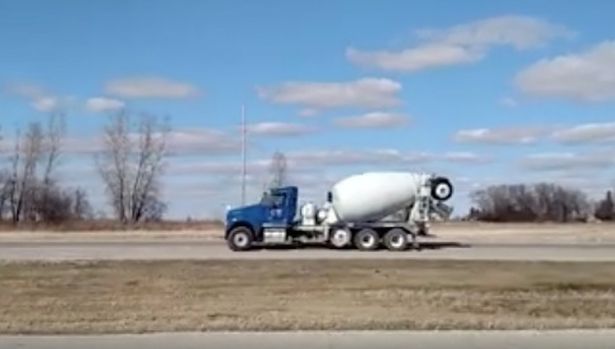 ONE USE 11 year old child steals cement mixer truck