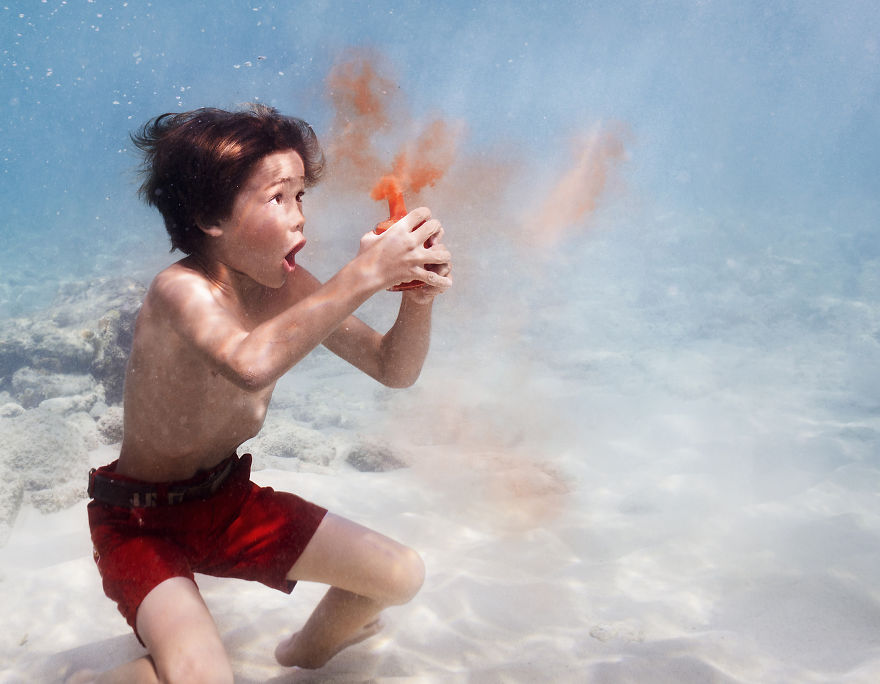 i travelled to bonaire island and photographed local children underwater 5 880