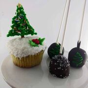 Μια ιδέα για pops και cupcake με τα σοκολατένια δεντράκια. πηγή: Instagram account sweetsandcakesbyjelena

