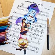 Ζωγραφίζει σε σελίδες μουσικής γνωστούς ήρωες της Disney και το αποτέλεσμα είναι εκπληκτικό (pics)
