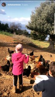 Ζέτα Δούκα: Η κόρη της μαθαίνει να αρμέγει κατσικάκια και να μαζεύει αβγά στο χωριό (pics)