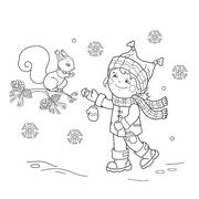 Χειμωνιάτικες χρωμοσελίδες για παιδιά - Εκτυπώστε δωρεάν όποια σας αρέσει