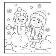 Χειμωνιάτικες χρωμοσελίδες για παιδιά - Εκτυπώστε δωρεάν όποια σας αρέσει