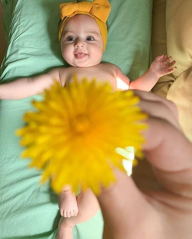 Ένα λουλούδι σε ένα λουλούδι.
(πηγή instagram baby.laughing)