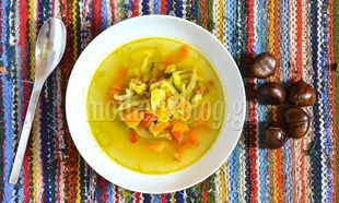 Συνταγή για φανταστική σούπα λαχανικών με κάστανο και κάρυ‏ από τον Γιώργο Γεράρδο