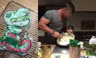 Γνωστός ηθοποιός έφτιαξε τούρτα δεινόσαυρο στην κόρη του, γιατί δεν έβρισκε στα ζαχαροπλαστεία!