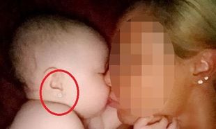 Η γνωστή μαμά τρύπησε τα αυτιά της 7 μηνών κόρης της!