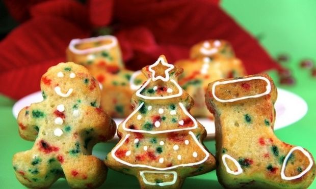 Χριστουγεννιάτικα funfetti cupcakes