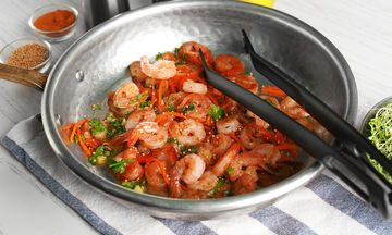 Συνταγή για νόστιμες γαρίδες σαγανάκι