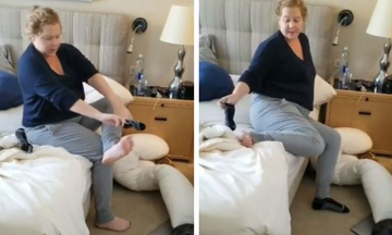 Πώς βάζει μια έγκυος τις κάλτσες της; Δείτε το ξεκαρδιστικό βίντεο της Amy Schumer (vid)