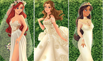 Καλλιτέχνης «φόρεσε» νυφικά στις πριγκίπισσες της Disney (pics)