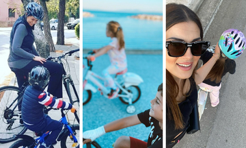 Διάσημες Ελληνίδες μαμάδες που απολαμβάνουν την ποδηλατάδα με τα παιδιά τους εν μέσω πανδημίας(pics)