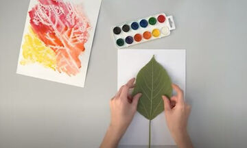 Χειροτεχνίες για παιδιά: Πέντε εντυπωσιακές ζωγραφιές με φύλλα δέντρων
