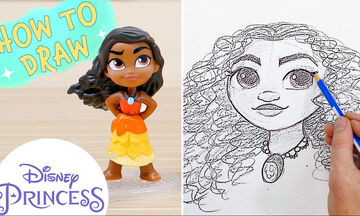 Ζωγραφική για παιδιά: Έτσι θα σχεδιάσετε την πριγκίπισσα Moana βήμα-βήμα