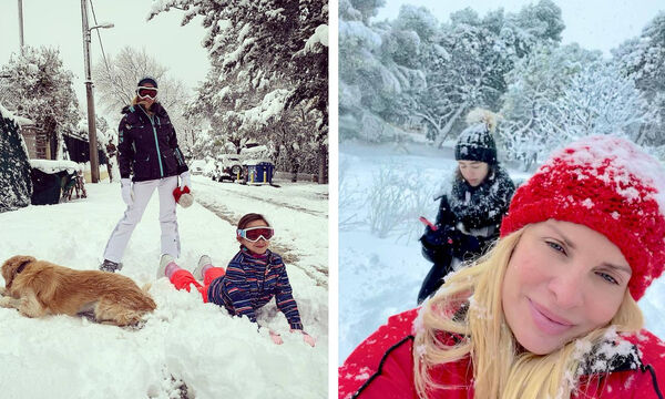 Διάσημοι Έλληνες γονείς φωτογραφίζουν τα παιδιά τους στα χιόνια (pics)