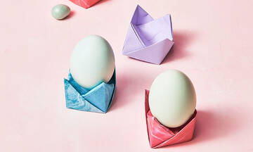 Φτιάξτε αυγοθήκες για τα πασχαλινά σας αυγά πανεύκολα με τη μέθοδο origami