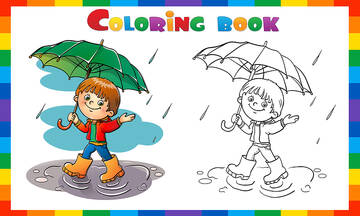Χρωμοσελίδες για παιδιά - Ζωγραφίζοντας τη βροχή