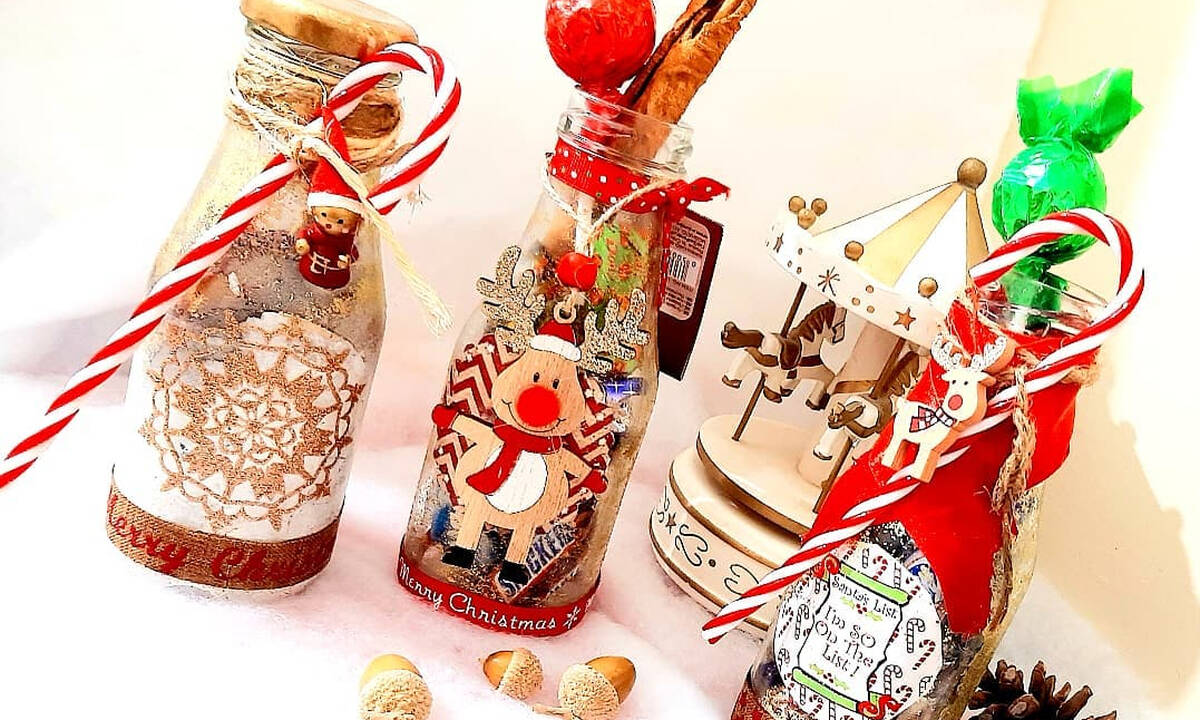 Χριστουγεννιάτικη διακόσμηση με μπουκάλια: Ιδέες για να τα στολίσετε 