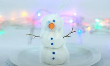 Ο χιονάνθρωπος που λιώνει - Εύκολο χριστουγεννιάτικο πείραμα για παιδιά