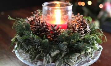 Ιδέες για να διακοσμήσετε το σπίτι σας με χριστουγεννιάτικα κεριά ( εικόνες) 