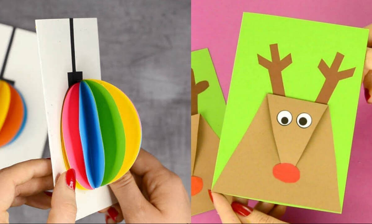 Τρισδιάστατες χριστουγεννιάτικες κάρτες - Πώς θα τις φτιάξετε με τα παιδιά