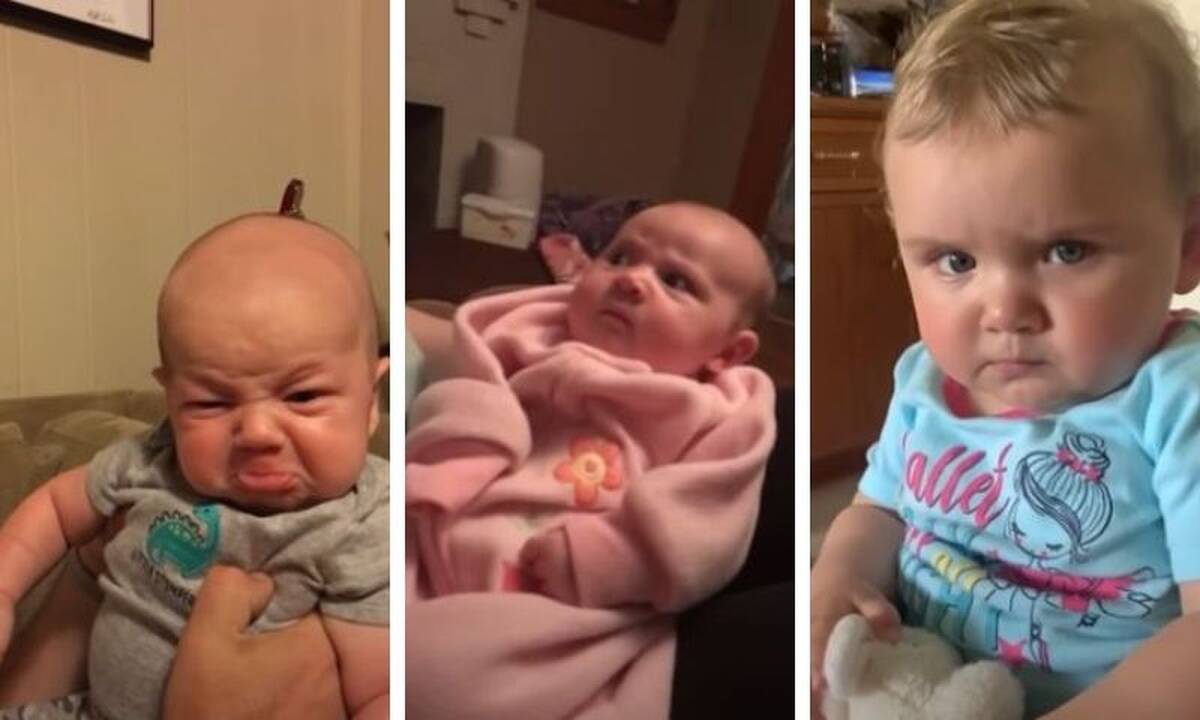 Βίντεο με ξεκαρδιστικά νευριασμένα μωρά (vid)