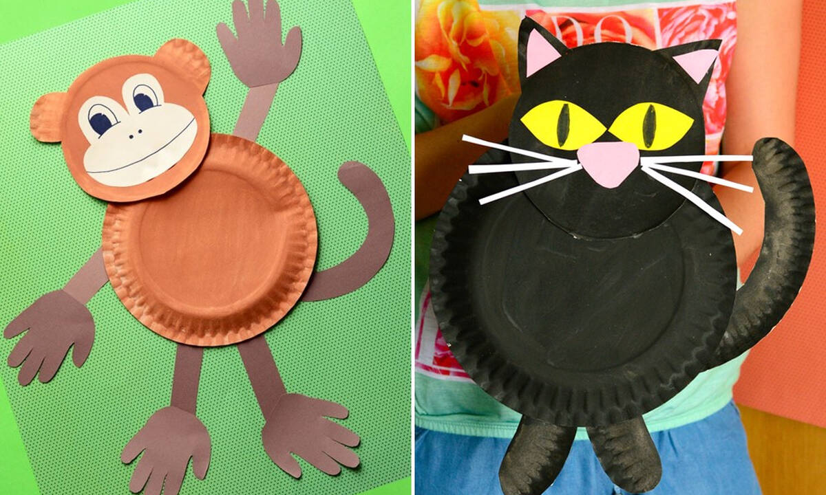 Χειροτεχνίες για παιδιά: Φτιάξτε ζωάκια με χάρτινα πιάτα