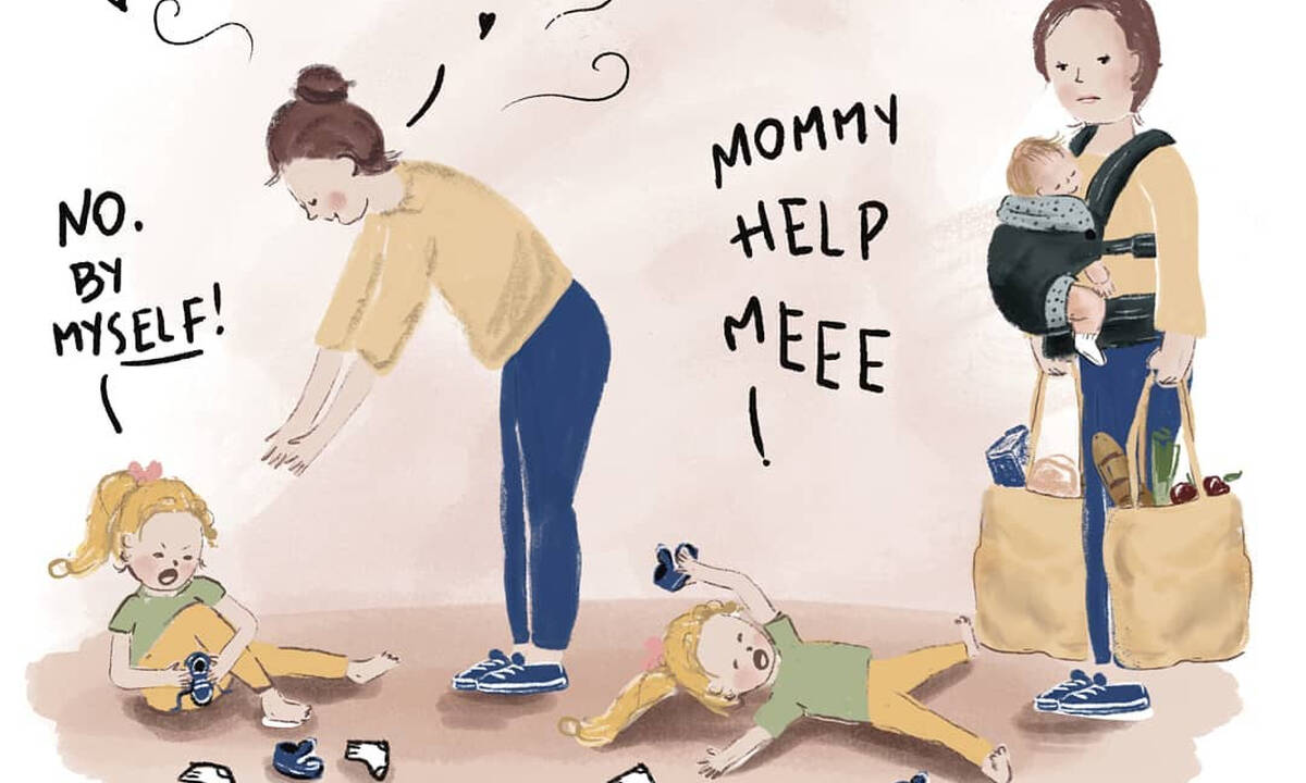 Χιουμοριστικά σκίτσα περιγράφουν στιγμές που κάθε μαμά ζει στην καθημερινότητά της
